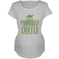 thumbnail image 1 of Always Be Yourself Turtle Maternity Soft T Shirt Heather SM, 1 of 1