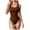 Coffee, variant on Naittoop Womens Ribbed Shapewear Romper Bodysuit Belly Control Sleeveless Seamless Slimming Compression One Piece Bodysuit