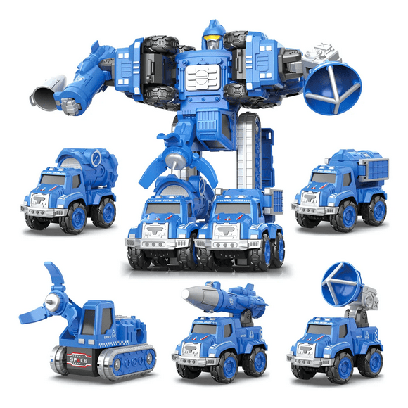 Set De Robot Transformer 5 En 1 Xtellar azul