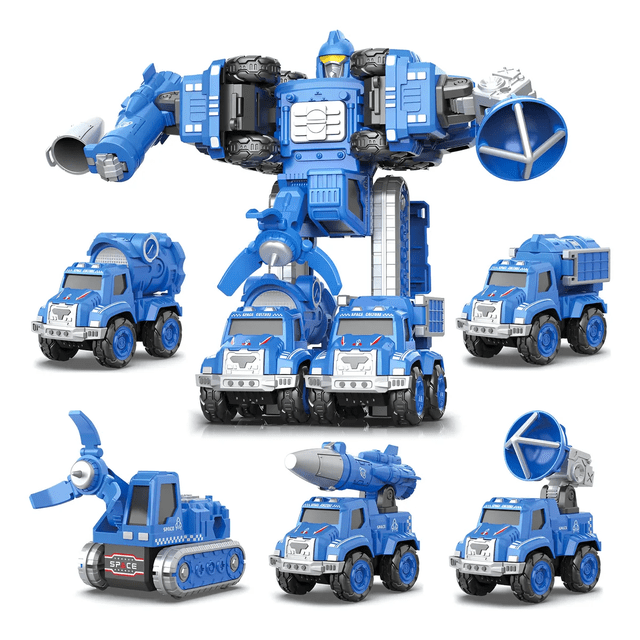 Set De Robot Transformer 5 En 1 Xtellar azul