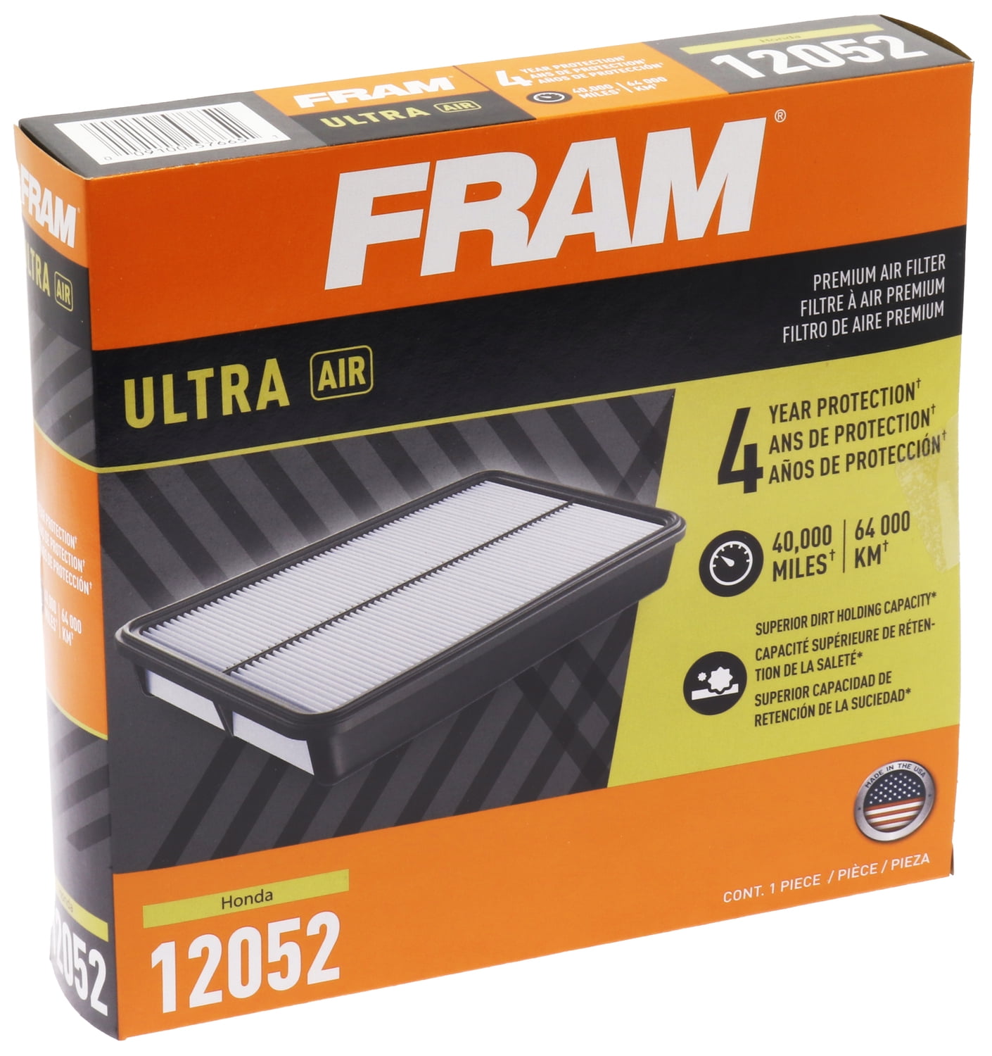FRAM Ultra Air XGA12052, Premium Engine Air Filter for Select Honda Vehicles Fits select: 2016-2022 HONDA HR-V