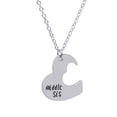 thumbnail image 3 of FELTECHELECTR Collar con colgante de corazón de rompecabezas para mujer, ideal como regalo de graduación (plata)., 3 of 6