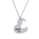 thumbnail image 5 of EeaseMX Collar con colgante de corazón de rompecabezas para mujer, ideal como regalo de graduación (plata)., 5 of 7