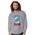 thumbnail image 5 of Hefty Smurf Tattooed Wild Thing Funny Sweatshirt for Men or Women Brisco Brands S, 5 of 6