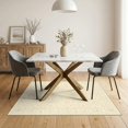 thumbnail image 3 of ODIKA Beige Vintage Grey Panel Traditional Retro Border Motifs Neutral for Dining Room, Under Table, Home Office, Non-Slip Chair-Friendly, 3 of 7