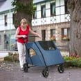 thumbnail image 7 of Dog Stroller for Large Dogs - Wedyvko Foldable Jogger 4 Wheels Pet Stroller for Small to Large Dogs and Other Pet Travel (Navy), 7 of 7