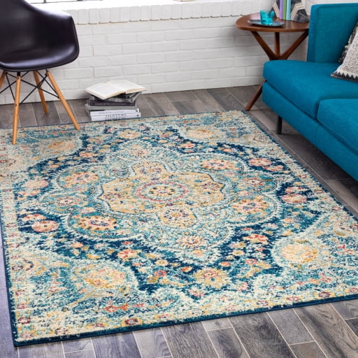 Mark&Day Area Rugs, 8x10 Lola Traditional Sky Blue Area Rug (7'10