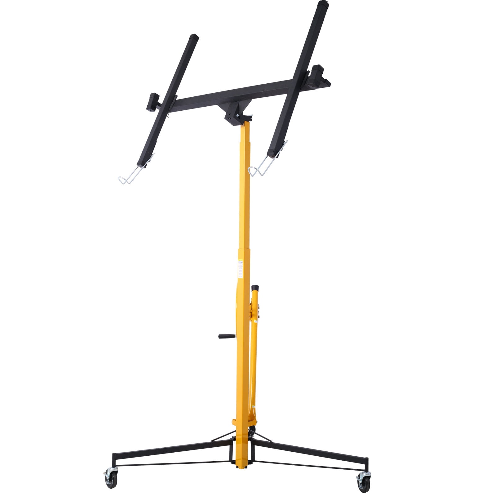Drywall Lift Panel 11' Lift Drywall Panel Hoist Jack Lifter, BLACK+YELLOW,
