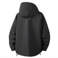thumbnail image 5 of IYTR Windbreaker Jackets for Men Hooded Rain Jacket Long Sleeve Fall Hiking Coat Lightweight Windbreaker Raincoat Outdoor Windproof Outerwear (Black,XL), 5 of 9