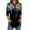 Black, variant on Long Sleeve Shirts for Women 3/4 Length Sleeve Tops Spring Neck Casual Print Tunic T Shirts Three Quarter Length Tops Long Sleeve Tops