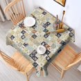 thumbnail image 2 of Pioneer Flower Floral Print Pattern Square Tablecloth, Waterproof Wipeable Spillproof Washable Table Cover for Home Kitchen Party Decor, 42"x42", 2 of 6