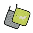 thumbnail image 2 of Caroline's Treasures Stoat Short-tailed Weasel Green Pair of Pot Holders, 2 of 3