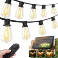 thumbnail image 1 of Cadena de luces solares adicionales, 31 m, impermeables, 32 LED, control remoto USB, 1 of 8