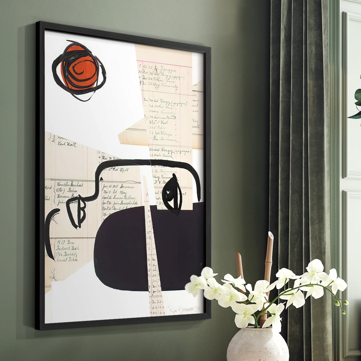 Faces of A Century II in Paper Solid Wood 11 x 14 Framed Print
