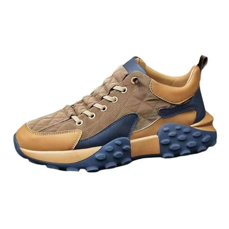

Trendy Men s Walking Shoes Breathable Shoes Upper Lightweight Casual Comfortable Leisure Sneakers for Climbing Indoor Gym Jogging Outdoor Khaki 39