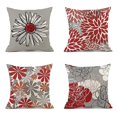 thumbnail image 1 of Fundas De Almohada Juego De 4 Fundas De Almohada Decorativas Rojas para Sofá Fundas De Almohadas De Margaritas Modernas para Sala De Estar Cojín Cama Al Aire Libre Gris, 1 of 5