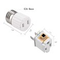 E26 Light Socket Outlet With 2 Prong to 3 Prong Grounding Adapter