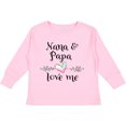thumbnail image 3 of Inktastic Nana and Papa Love Me- Heart Grandchild Boys or Girls Long Sleeve Toddler T-Shirt, 3 of 5