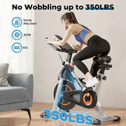 YOSUDA Exercise Bike Magnetic Stationary Indoor Cycling Bike for Home 350lbs Weight Capacity, Comfortable Seat Cushion and Fitness Courses