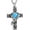 Blue stone, variant on Cremation Jewelry Cross Urn Necklaces for Ashes for Women for Men, Retro Cross Memorial Keepsake Urn Pendant with Heart Shape Crystal