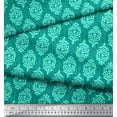 thumbnail image 3 of Soimoi Velvet Fabric Dot & Floral Block Printed Fabric 1 Yard 58 Inch Wide, 3 of 3