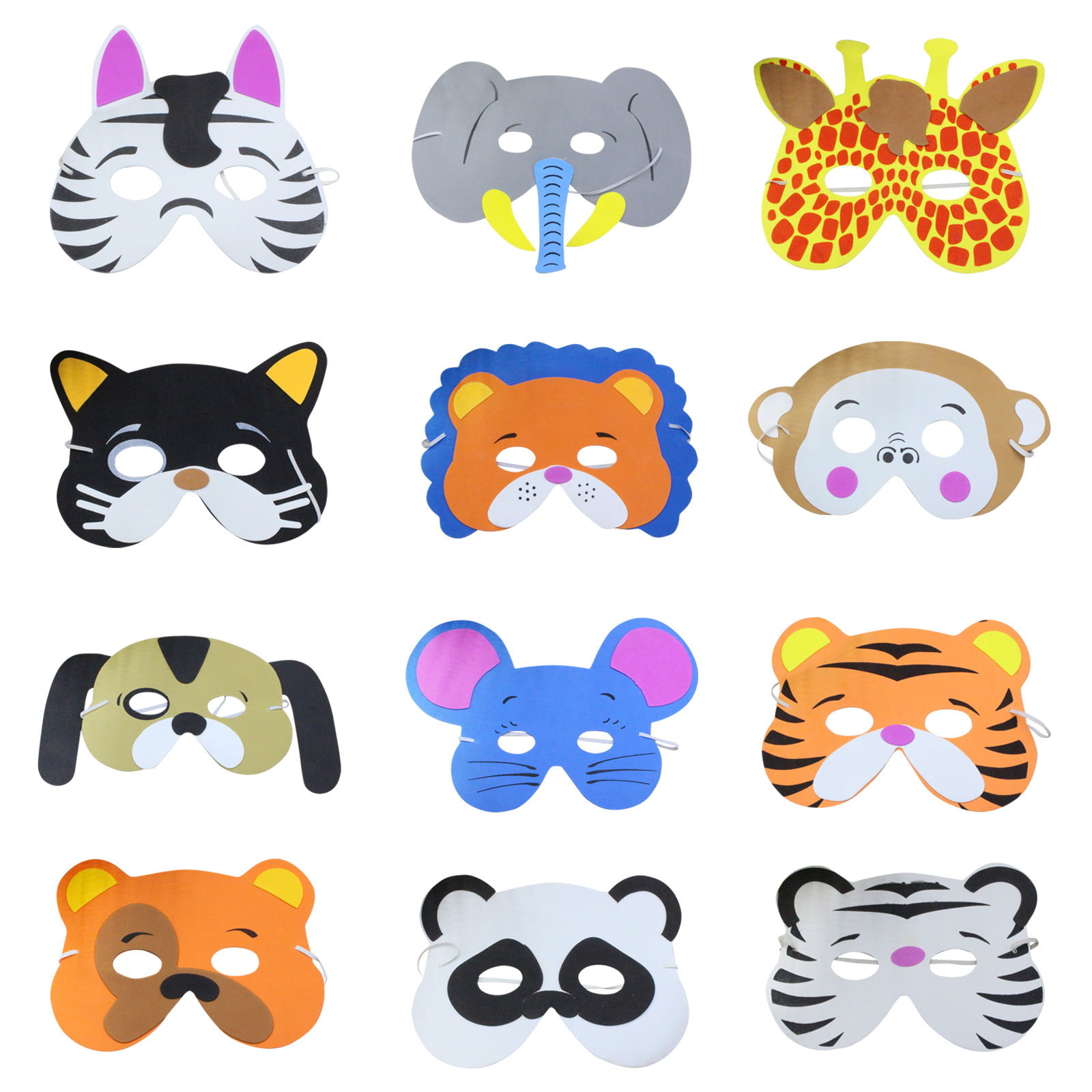 TOYFUNNY Animal Masks Animal Masks With Elastic Rope,Children'S Masks  Forest Animals Birthday, Toy Eye Mask, Animal Masks For Children,  Masquerade 12Pcs 