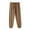 A_Brown Pants for Men, variant on LMOIPLI Men's Elastic Waist Drawstring Pants with Pockets Breathable Soft Fabric Casual Straight Leg Retractable Hem Long Pants for Outdoor Sports Jogging Hiking White L
