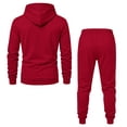 thumbnail image 5 of Hearthz Men's Tracksuit 2 Piece Sweatsuit Set Boston Letter Print Hoodies and Sweatpants Set Fall Winter Athletic Men's Sweatsuits, 5 of 6