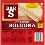 Bar-S Classic Bologna Sliced Lunch Meat, 12 oz, 10 Count