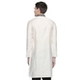 thumbnail image 6 of In-Sattva Men's Indian Embroidered Banded Collar and Placket Royal Kurta Tunic; White; XXL, 6 of 6