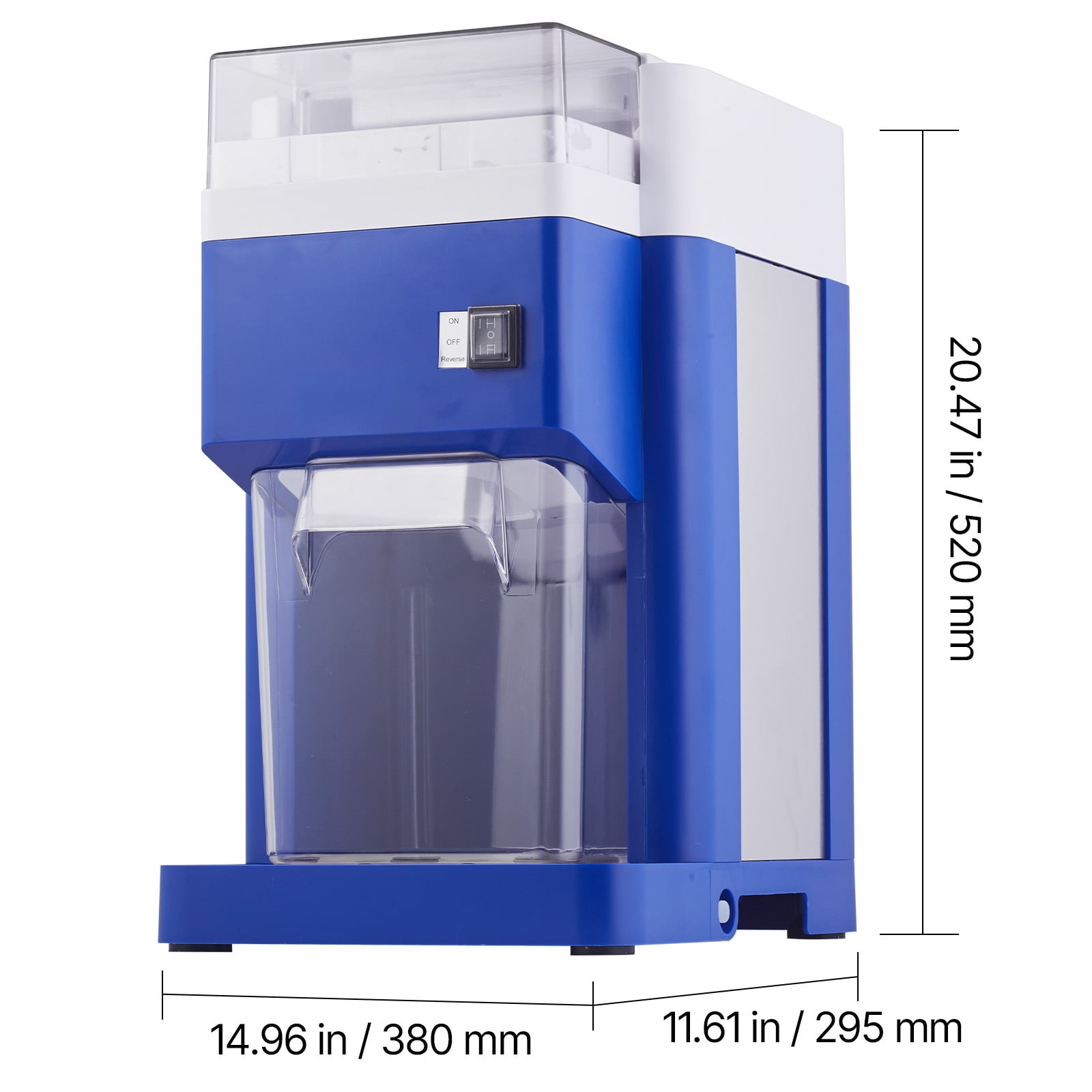 KFFKFF Commercial Ice Shaver Machine, 1.91QT / 1.8L Electric Snow Cone Maker, Fine & Fluffy Ice with 300W Motor, Stainless Steel Blades, Shaved Ice Machine for Home, Parties, Restaurants