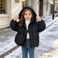 thumbnail image 6 of Lutiedan Hooded Puffer Jackets for Girls Zip Up Long Sleeve Jacket Casual Warm Thicken Winter Coats With Bag 18 Months-7 Years, 6 of 8