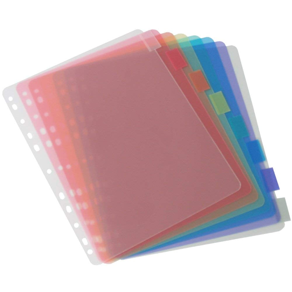 Filexec Poly Index Dividers, 7 Tab, Assorted Colours, Letter 30207