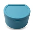 thumbnail image 5 of FNGZ Cleaning Supplies Denture Bath Box Case Dental False Teeth Storage Box With Hanging Net Container Household Tool Light Blue, 5 of 6