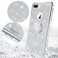 thumbnail image 2 of Apple Iphone 8 Case,Iphone 7 Case,Glitter Cute Phone Case Girls Kickstand,Bling Diamond Rhinestone Bumper Ring Stand Sparkly iPhone 7/8 - Silver, 2 of 6