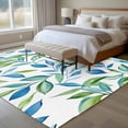 thumbnail image 4 of 6'x9' Area Rugs, Blue Green Botanical Indoor Outdoor Area Rug for Living Room Bedroom, Watercolor Summer Leaf Washable Bathroom Rugs Kitchen Floor Carpet Mats Home Decor Aesthetic, 4 of 8