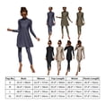thumbnail image 4 of IBTOM CASTLE Women Muslim Swimsuits Modest Burkini Swimwear Islamic Long Sleeve Full Cover Swim Top Leggings Pants ​Bathing Suits M Brown Green & Split, 4 of 8