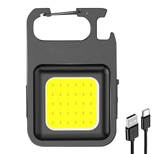 Linterna portátil COB LED de bolsillo, luz de trabajo para acampar, pescar y escalar, 3 uds.
