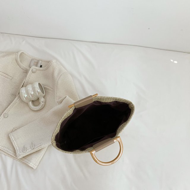 Bolsa de playa para mujer de verano elegantes con asa superior para vacaciones junto al mar (caqui) Ndcxsfigh Para Estrenar