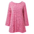 thumbnail image 4 of Wdgfv Women's Sequin Bodycon Dress Fall Winter Velvet Warm Long Sleeve Crew Neck Sexy Backless Glitter Slit Mini Dress RD1 XXXL, 4 of 5