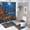 style-415, variant on 4 Piece Shower Curtain Sets Ocean Boat Sunset Seascape Non-Slip Rugs And Toilet Mat Lid Rug Accessories Sunset at The Sea with Sailing Boat 12 Hooks for Bathroom Decor 72inch X 72inch