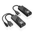 thumbnail image 1 of USB 2.0 Extender over Cat5 Cat5E Cat6 Ethernet Cable Transfer Up to 100M RJ45 Receiver with DC5V/2A Power Adaptor (EU), 1 of 3
