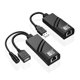 thumbnail image 1 of USB 2.0 Extender over Cat5 Cat5E Cat6 Ethernet Cable Transfer Up to 100M RJ45 Receiver with DC5V/2A Power Adaptor (EU), 1 of 3
