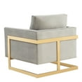 thumbnail image 6 of Velvet Accent Armchair - Modern Living Room Chair with Gold Legs - Home Office Seating, 6 of 7