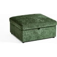 thumbnail image 1 of BEDEEP Movable Storage Ottoman for Modular Sectional Sofa, Chenille Ottoman with Storage for Living Room, Green, 1 of 6