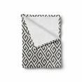 thumbnail image 2 of Modern Soft Flannel Fleece Throw Blanket, Geometrical Detailed with Maze Like Shapes Artwork Print, Cozy Plush for Indoor and Outdoor Use, 50" x 70", White and Army Green, by Ambesonne, 2 of 6