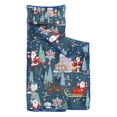 thumbnail image 2 of Dark Blue Christmas Santa Pattern Toddler Nap Mats for Kids Preschool,50"x20" Sleeping Mat Bag or Kids,Toddler Sleeping Bag,Toddler Nap Mat or Daycare, 2 of 6