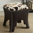 thumbnail image 2 of Bowery Hill Faux Leather Foot Stool in Cow Print, 2 of 4