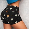thumbnail image 4 of Xecao Funny Chicken Print Workout Shorts for Women Soft Smooth Gym Yoga Scrunch Active Tennis Workout Running Shorts, 4 of 9