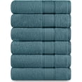 thumbnail image 1 of Adobella 6 Premium Turkish Bath Collection Hand Towels, 100% Combed Turkish Cotton, 600 GSM, 16 x 28 inch, Teal Green (Set of 6), 1 of 7
